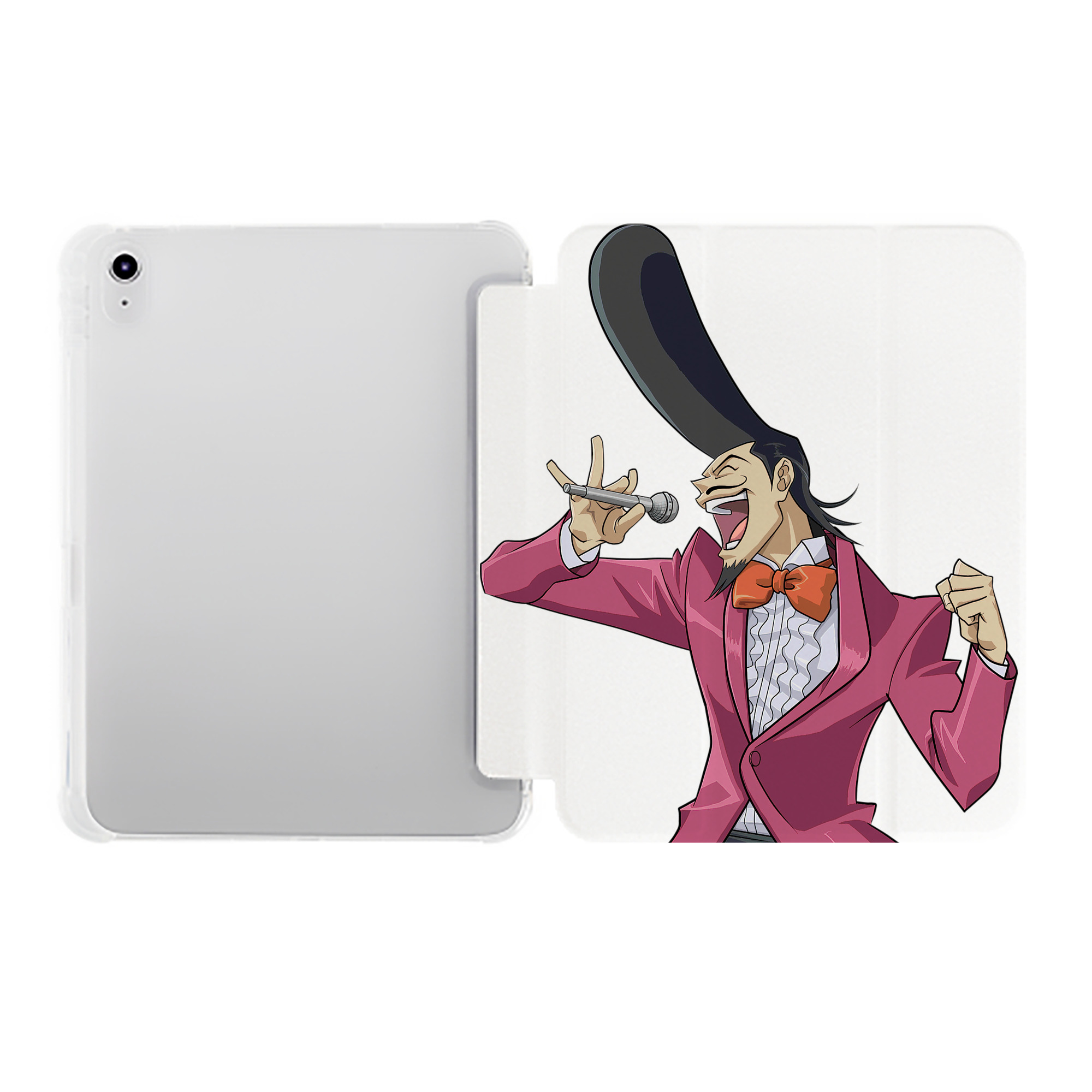 （画像用） 遊☆戯☆王 Yu-Gi-Oh! IPad ケース ペン収納付き 三つ折りスタンド PUレザー×シリコン 対応機種9.5/10.5/10.9インチ